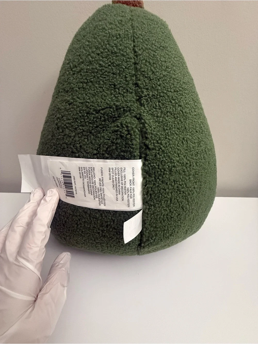 New Brentwood Originals Avocado Plush Throw Pillow Decorative Cushion Oeko-Tex
